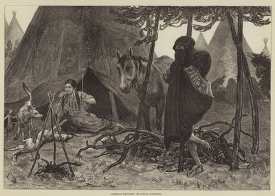 Amerikaanse schetsen, een Indiaanse hofmakerij door Valentine Walter Lewis Bromley